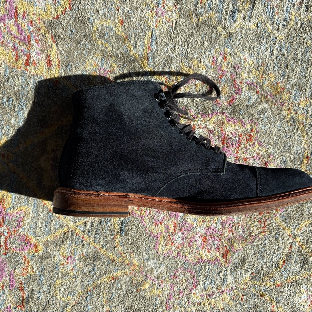 Alden Indy Boot Men's Blue Suede 9.5 B/D - Picture 4 of 9
